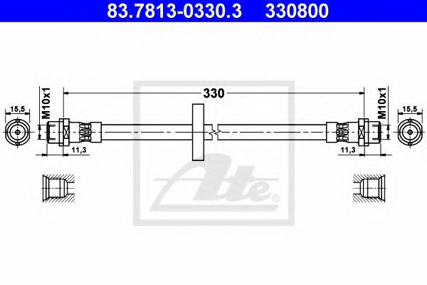 ATE 83.7813-0330.3 Brake Hose